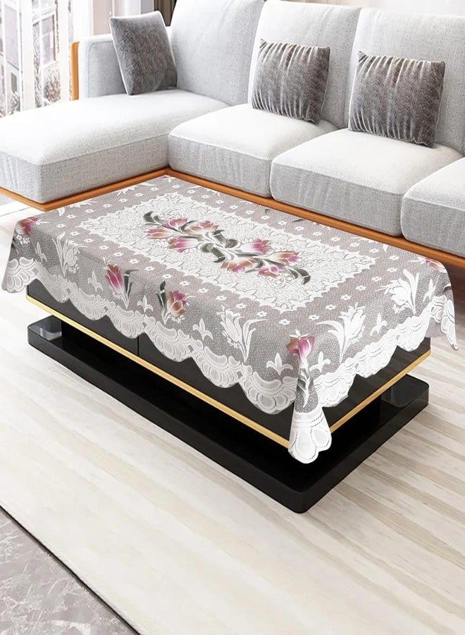 Homerz مفرش طاولة مركزية فاخر من هومرز، مصنوع من قماش قطني ناعم محبوك (ربيع-104، 40 × 60- طاولة مركزية) - Image 1